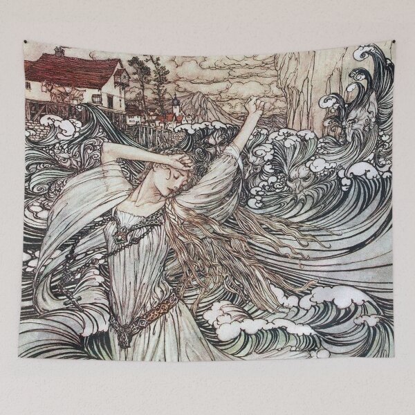Item preview, Girl with the Swirling Hair designed and sold by tomorrowsart.
