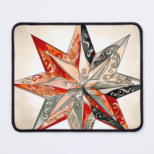 Item preview, Star Design Coral, beige, gray, silver, white 2 designed and sold by Highlandkings.