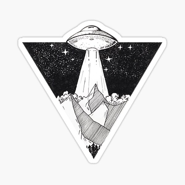 triangle UFO Sticker