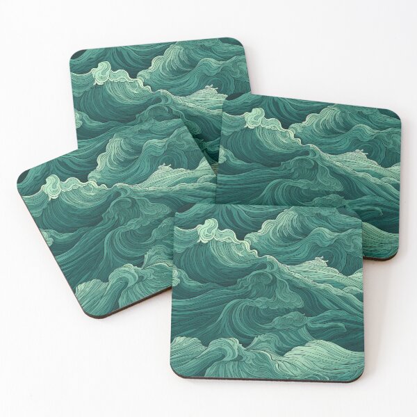 Item preview, Tranquil Verdure: Beautifully Crafted Ocean Waves designed and sold by AdiRemba.
