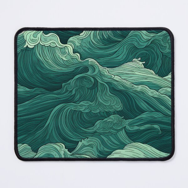 Item preview, Tranquil Verdure: Beautifully Crafted Ocean Waves designed and sold by AdiRemba.