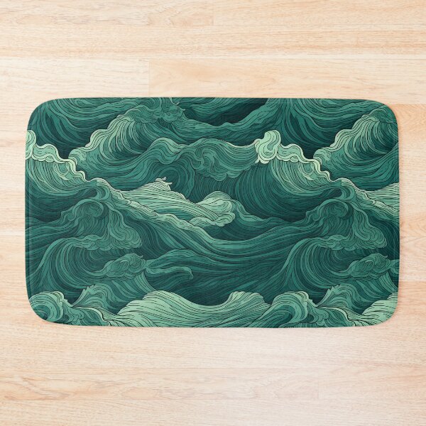 Item preview, Tranquil Verdure: Beautifully Crafted Ocean Waves designed and sold by AdiRemba.