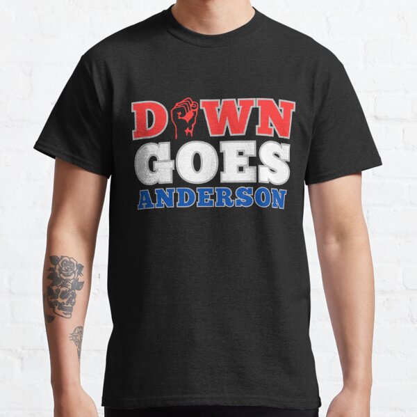 Down Goes Anderson Funny Meme Baseball Shirt - TeeUni