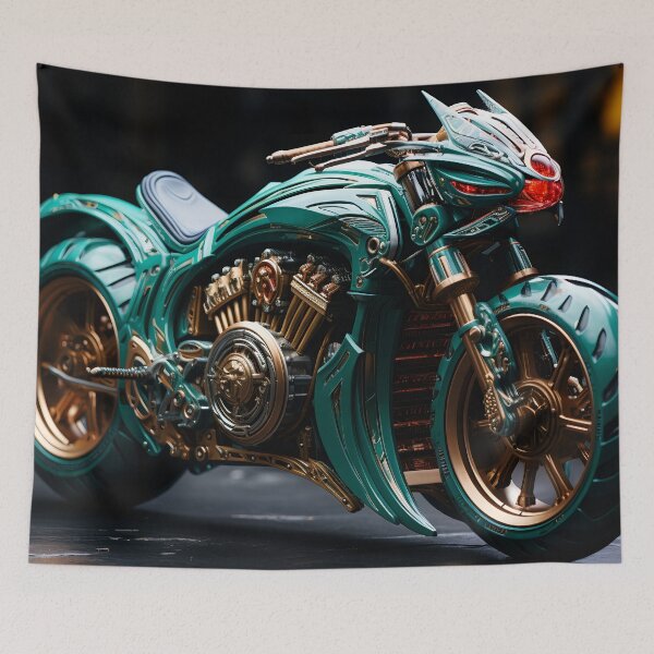Item preview, Futuristic Motorcycle Cyborg Dragon Concept 3 designed and sold by Art by Lilia.