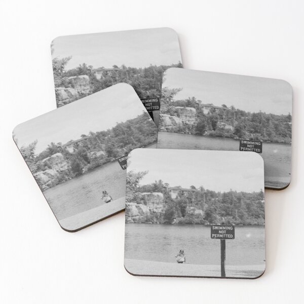 Item preview, Swimming Not Permitted Black and White Photo designed and sold by brycecphotos.