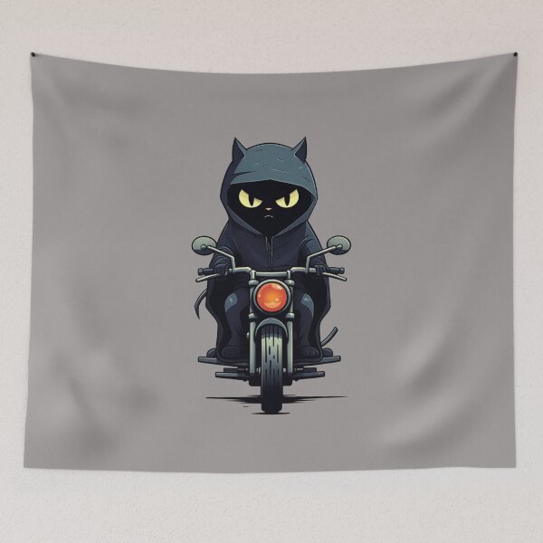 Item preview, Ghostly Motorcycle Cat designed and sold by MarcinCollie.