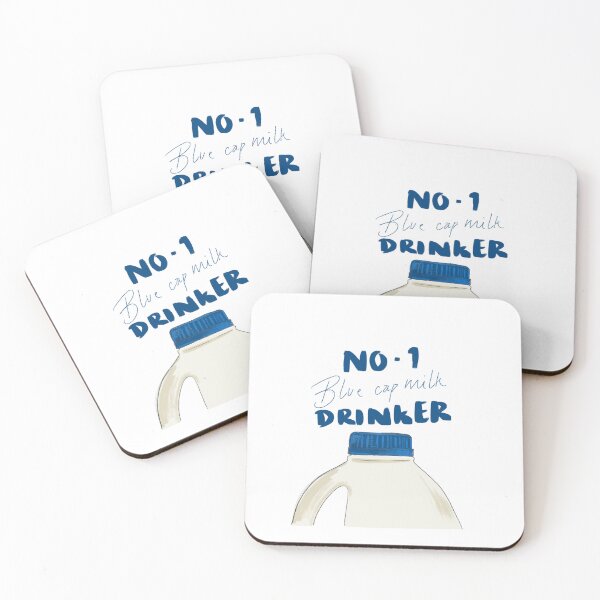 Item preview, No 1 blue cap milk drinker designed and sold by Sixmagicbeans.