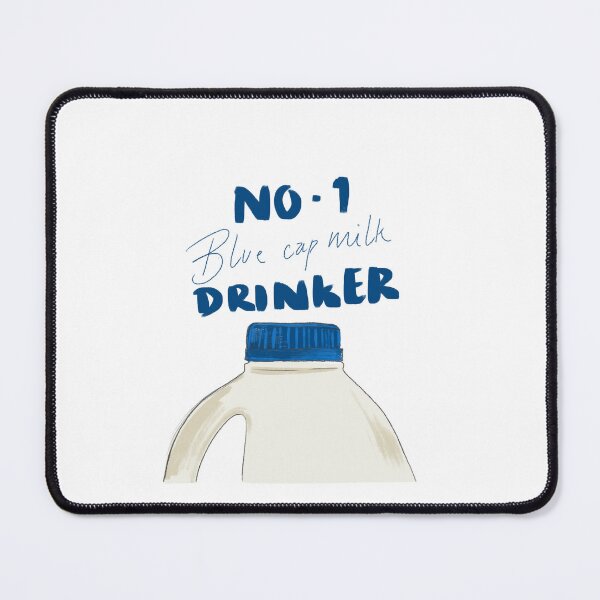 Item preview, No 1 blue cap milk drinker designed and sold by Sixmagicbeans.