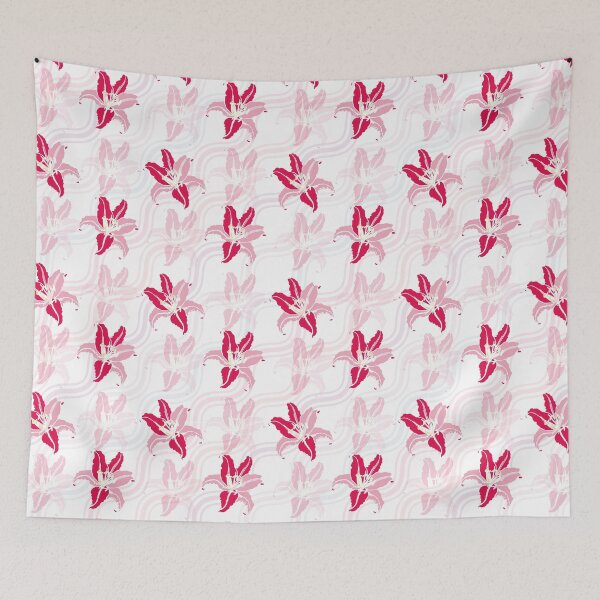Item preview, Red and white beautifully designed flower pattern designed and sold by Chirayu1111.