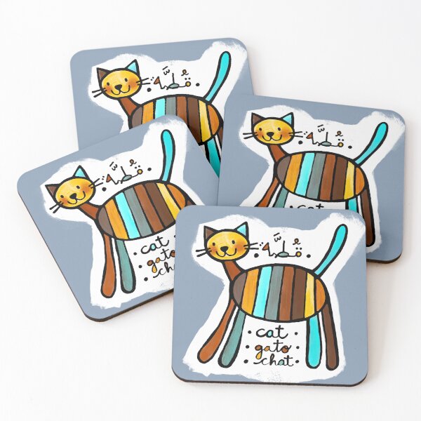 Item preview, cat, striped designed and sold by OlgaMundi.