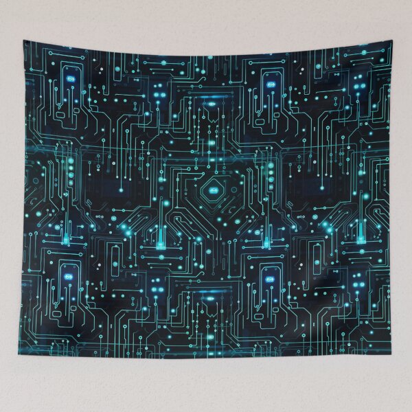 Item preview, xSeamless Pattern Beyond Interfaces: Futuristic Digital Art Unleashed designed and sold by AlienSkinEyes.