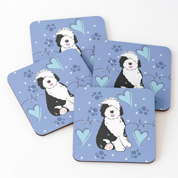 Item preview, LOVE Black White Sheepadoodle Puppy 2 designed and sold by Lulupainting.