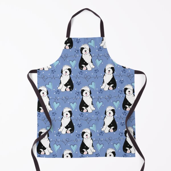 Item preview, LOVE Black White Sheepadoodle Puppy 2 designed and sold by Lulupainting.