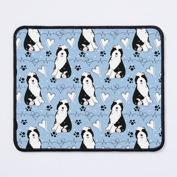 Item preview, LOVE Black White Sheepadoodle Puppy 4 designed and sold by Lulupainting.