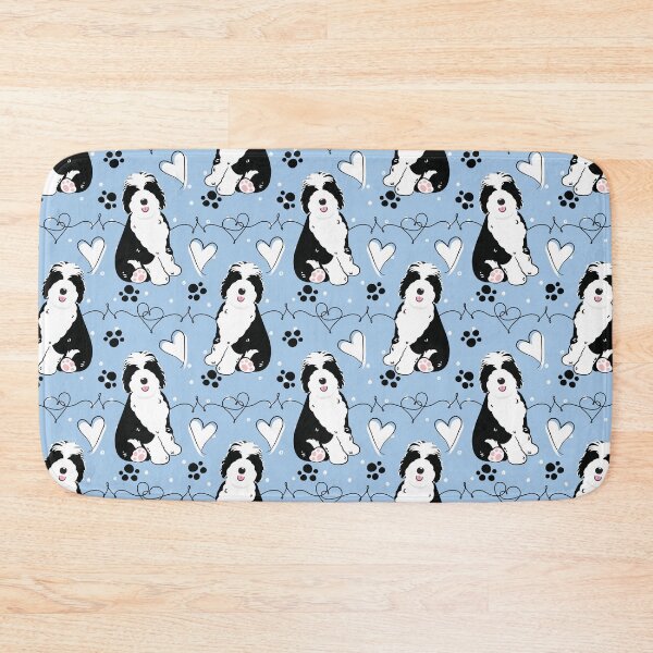Item preview, LOVE Black White Sheepadoodle Puppy 4 designed and sold by Lulupainting.