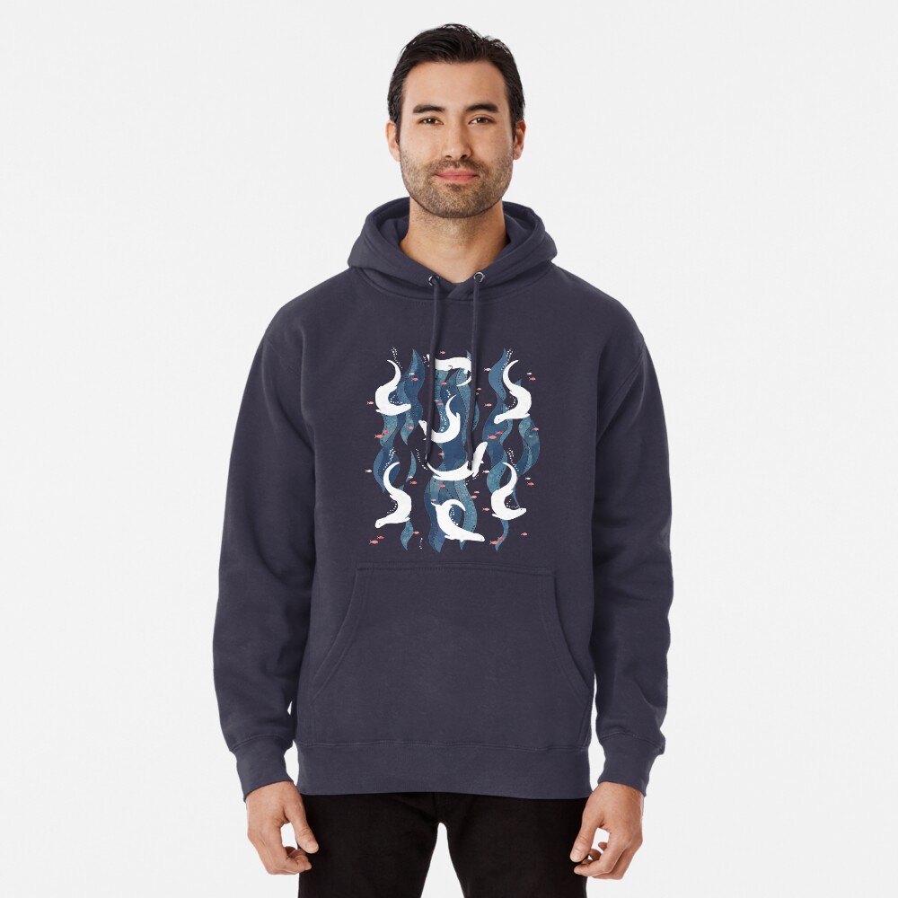 navy blue pullover hoodie