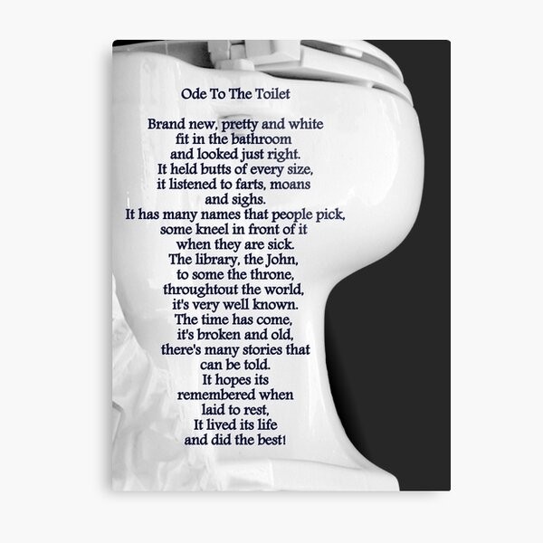 Ode To The Toilet...© Metal Print