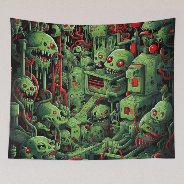 Item preview, (Non Pattern) Funny horror background photo featuring monster designed and sold by AlienSkinEyes.