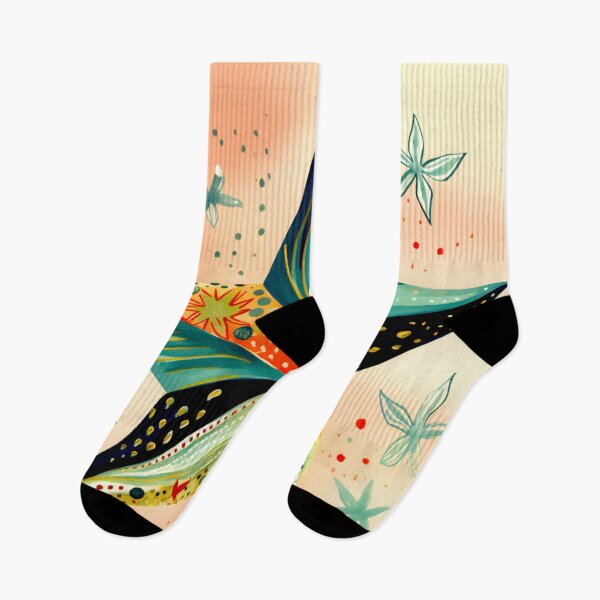 Item preview, Star Design Coral, mint, navy, gold, white 2 designed and sold by Highlandkings.