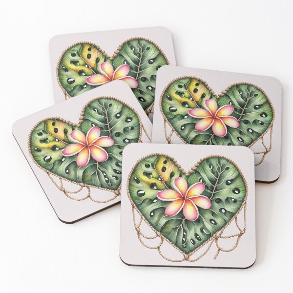 Item preview, Monstera Frangipani Heart #2 designed and sold by Jasardpu.