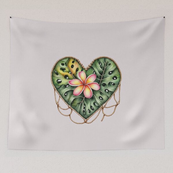 Item preview, Monstera Frangipani Heart #2 designed and sold by Jasardpu.