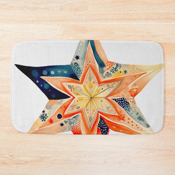 Item preview, Star Design Coral, navy, beige, cream, gold 2 designed and sold by Highlandkings.