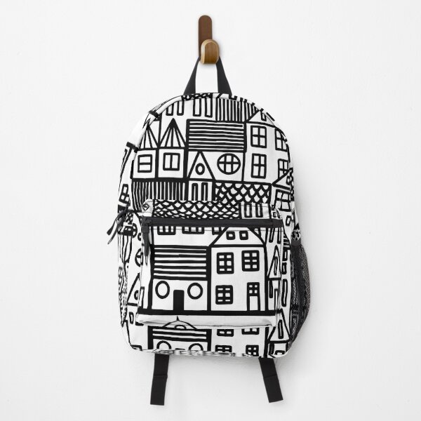 Item preview, Densely populated streets of the old city: a variety of houses, roofs, windows and doors. Graphic sketch. designed and sold by youartyouself.