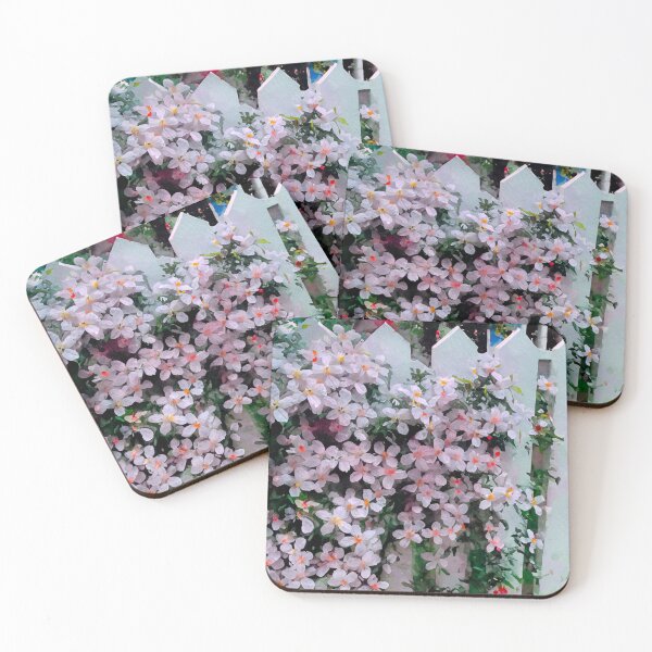 Item preview, Gentle pink tiny flowers of chaenostoma cabana watercolor print  designed and sold by Kate1art.