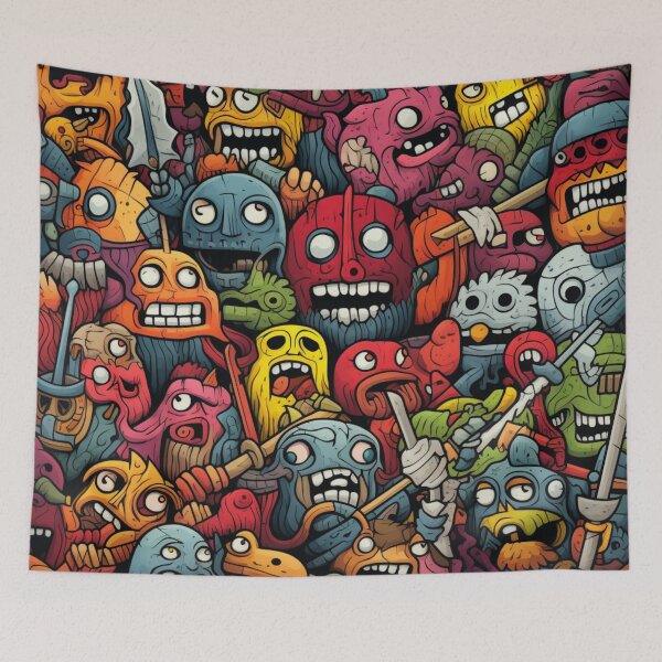Item preview, (Non Pattern) Funny horror background photo featuring monster designed and sold by AlienSkinEyes.