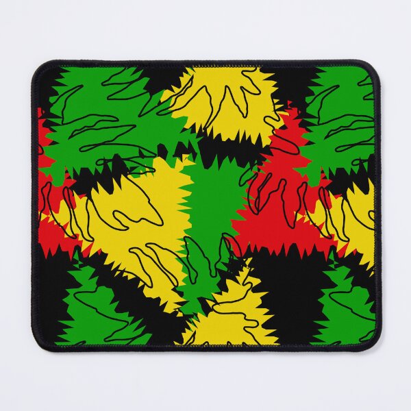 Item preview, Abstract Rasta Colors Palm Leaves Pattern designed and sold by HotHibiscus.