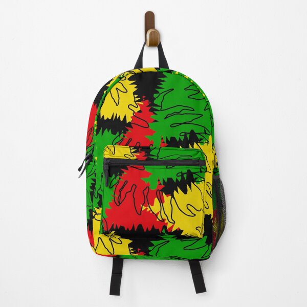 Item preview, Abstract Rasta Colors Palm Leaves Pattern designed and sold by HotHibiscus.