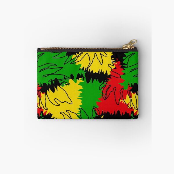 Item preview, Abstract Rasta Colors Palm Leaves Pattern designed and sold by HotHibiscus.
