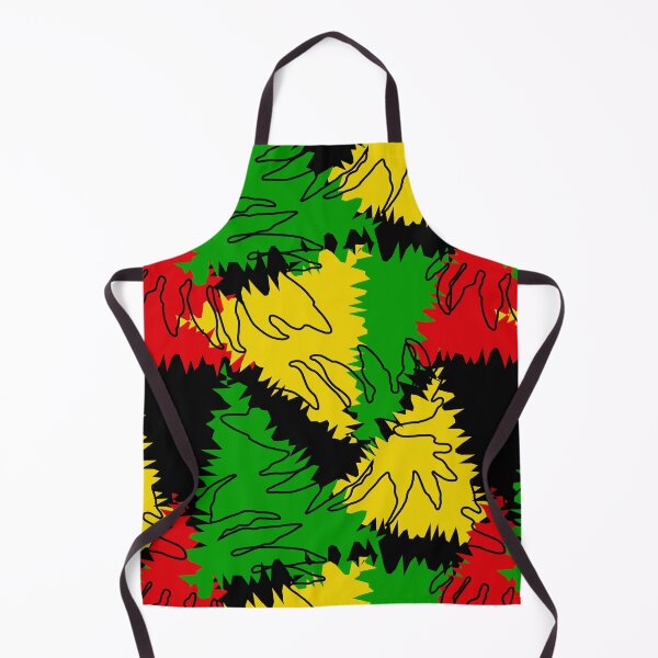Item preview, Abstract Rasta Colors Palm Leaves Pattern designed and sold by HotHibiscus.