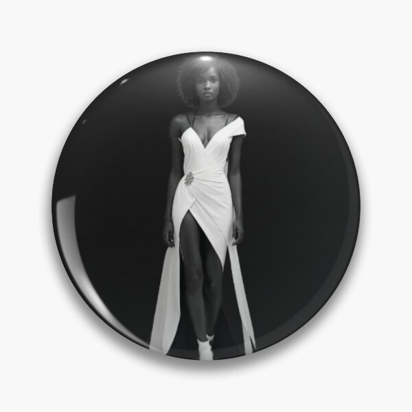 Artikelvorschau, Isolierte Silhouette eines schönen schwarzen Mädchens im weißen Kleid entworfen und verkauft von AlfredSSikula.