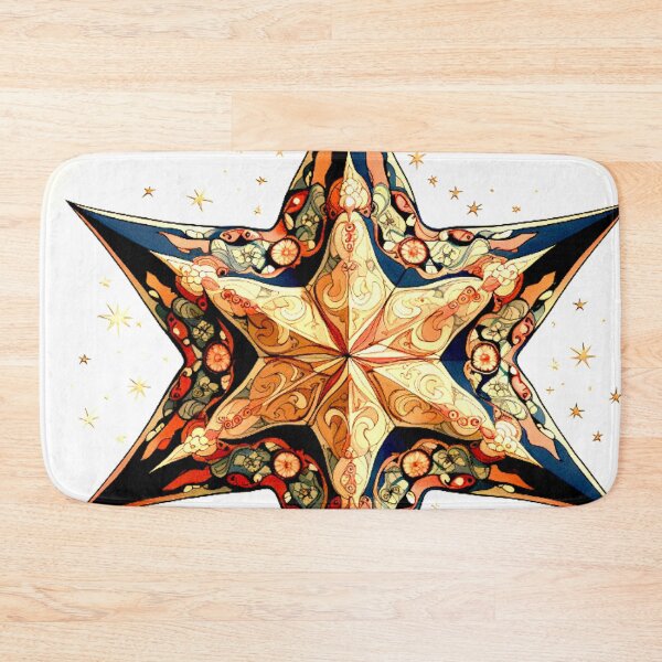 Item preview, Star Design Coral, navy, beige, cream, gold designed and sold by Highlandkings.
