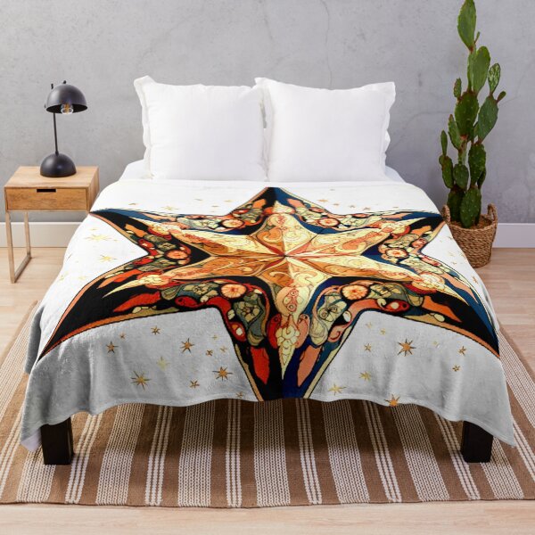 Item preview, Star Design Coral, navy, beige, cream, gold designed and sold by Highlandkings.