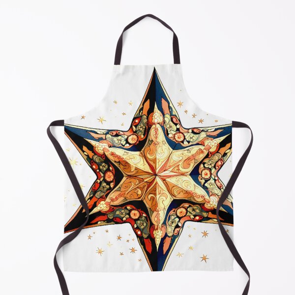Item preview, Star Design Coral, navy, beige, cream, gold designed and sold by Highlandkings.