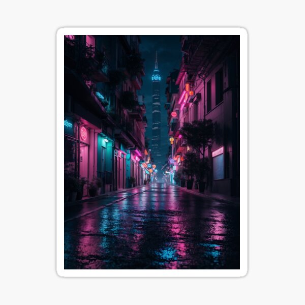 Aperçu de l'œuvre CityLights Futurisme - La Cité des Rêves créée et vendue par NSAstore.