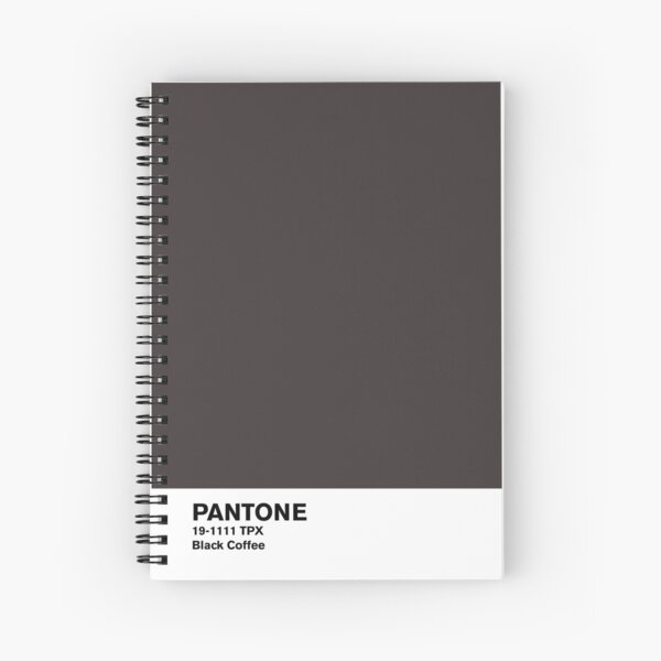 Black Coffee Pantone Spiral Notebook