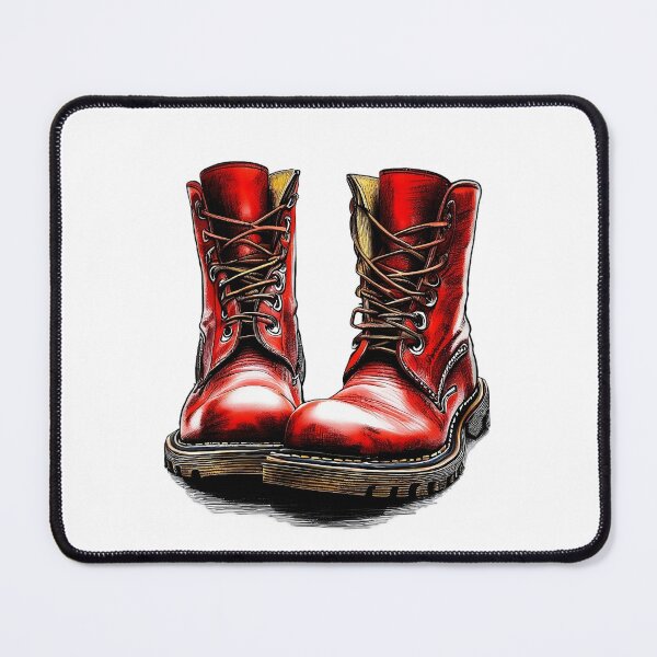 Item preview, Rock style leather red boots designed and sold by ArtvineBazaar.