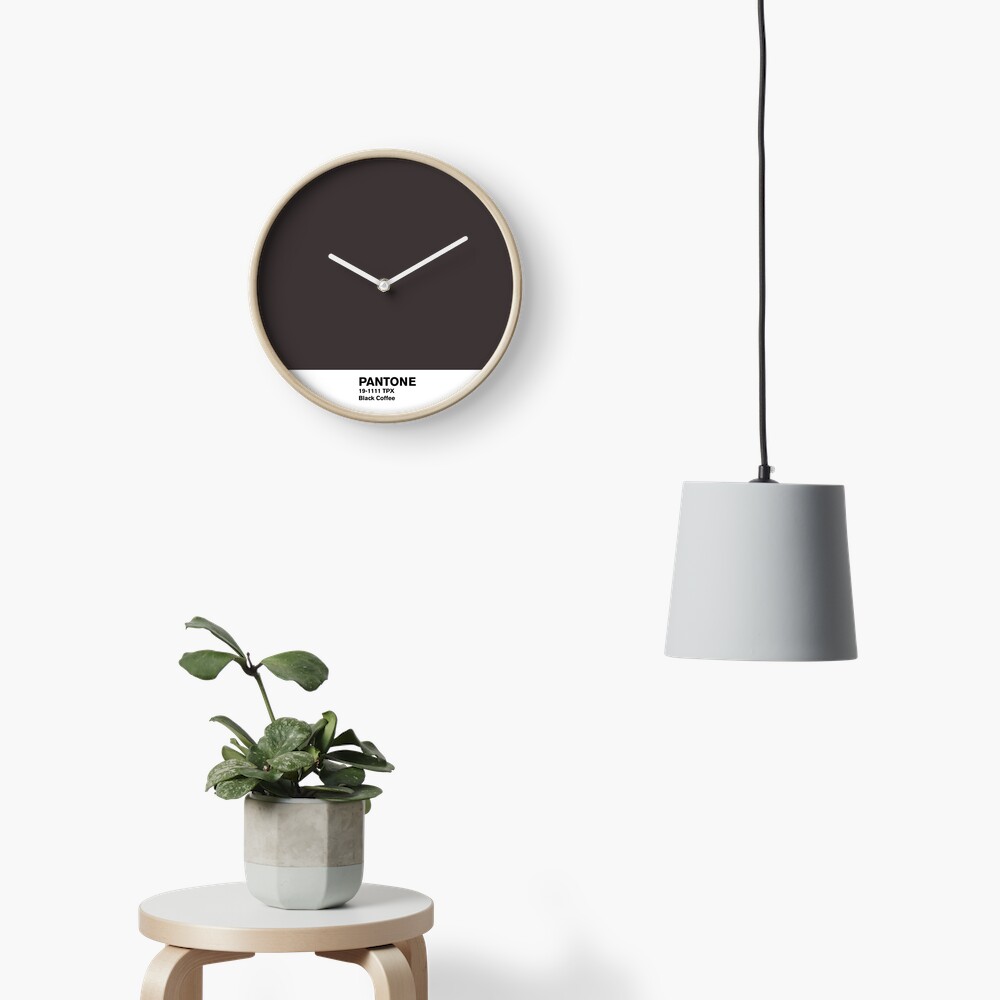 Black Coffee Pantone Clock