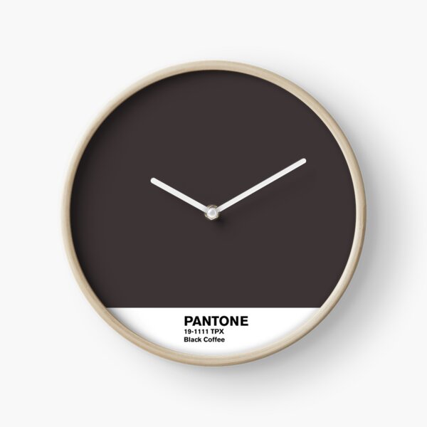 Black Coffee Pantone Clock