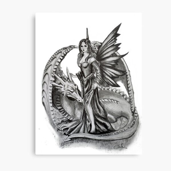 Drachenprinzessin Metallbild