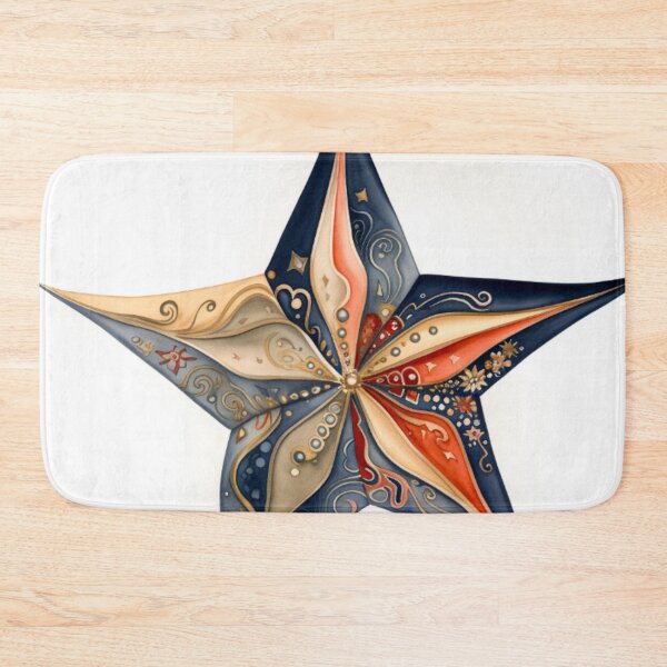 Item preview, Star Design Coral, navy, gray, silver, gold 3 designed and sold by Highlandkings.