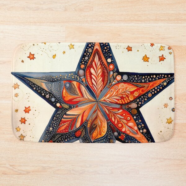 Item preview, Star Design Coral, navy, gray, silver, gold designed and sold by Highlandkings.