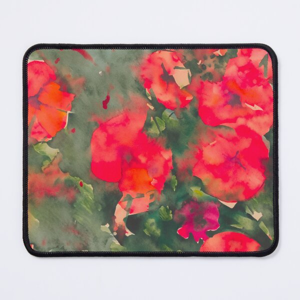 Item preview, Red gentle poppy flower watercolor print designed and sold by Kate1art.