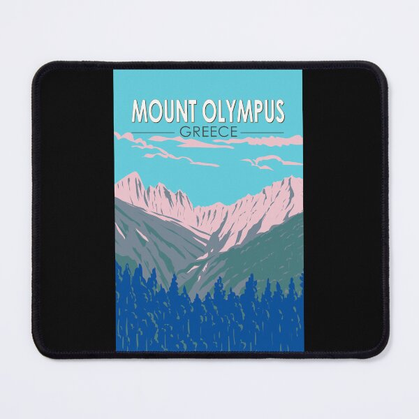 Item preview, Mount Olympus Greece Travel Art Vintage designed and sold by KrisSidDesigns.