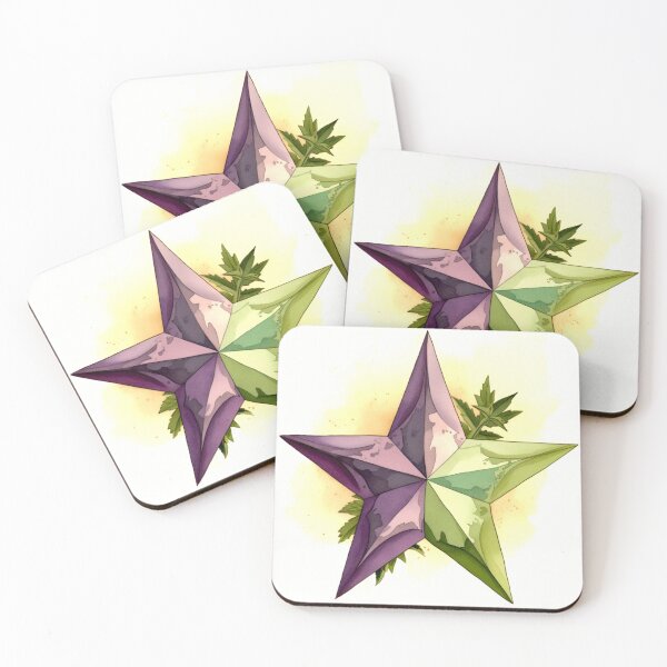 Item preview, Star Design Eggplant, lavender, sage, beige, cream 2 designed and sold by Highlandkings.