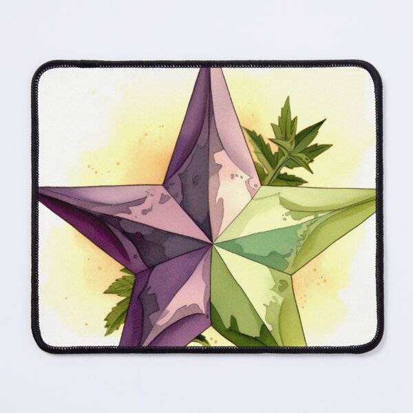 Item preview, Star Design Eggplant, lavender, sage, beige, cream 2 designed and sold by Highlandkings.