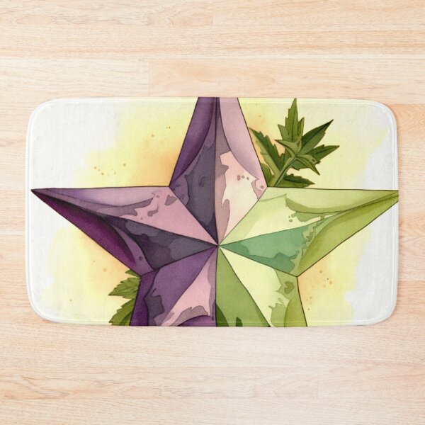 Item preview, Star Design Eggplant, lavender, sage, beige, cream 2 designed and sold by Highlandkings.